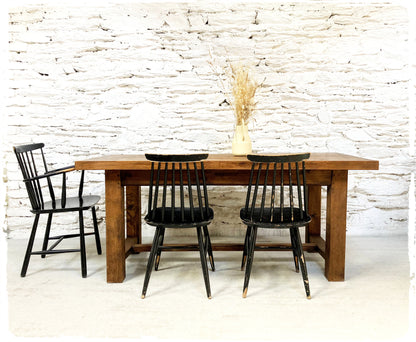Ancienne Table de Ferme Vintage Bois Massif