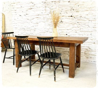 Ancienne Table de Ferme Vintage Bois Massif