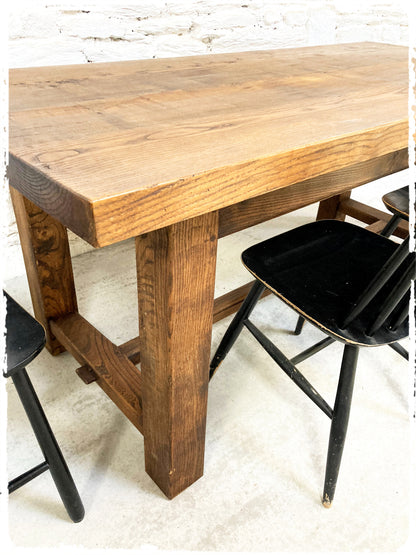 Ancienne Table de Ferme Vintage Bois Massif