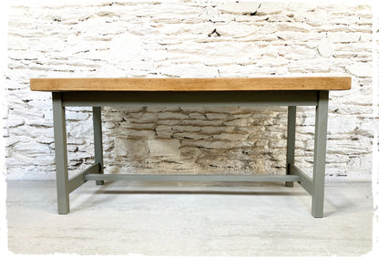 Ancienne Table de Ferme Vintage en Chêne Massif