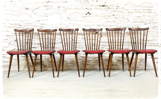 Suite de 6 Chaises Bistrot Vintage Baumann Sonate