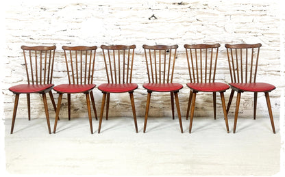 Suite de 6 Chaises Bistrot Vintage Baumann Sonate