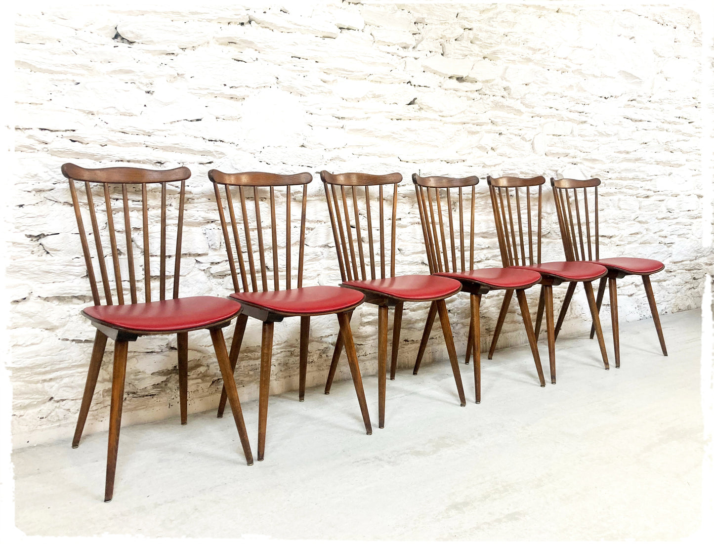 Suite de 6 Chaises Bistrot Vintage Baumann Sonate