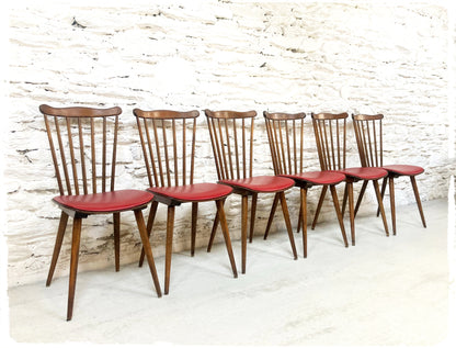 Suite de 6 Chaises Bistrot Vintage Baumann Sonate