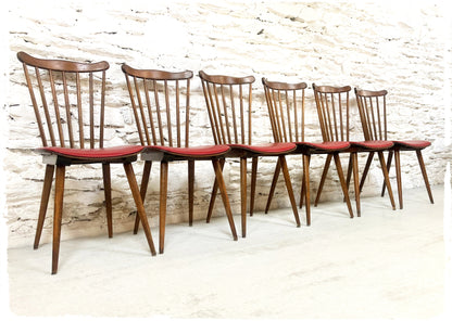 Suite de 6 Chaises Bistrot Vintage Baumann Sonate