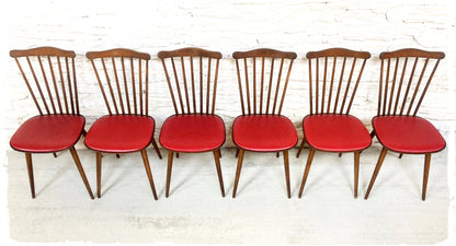 Suite de 6 Chaises Bistrot Vintage Baumann Sonate