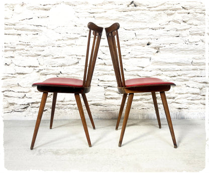 Suite de 6 Chaises Bistrot Vintage Baumann Sonate