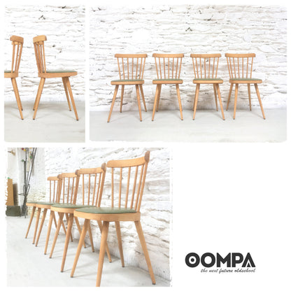 Chaises Vintage Baumann Modèle "740" Pieds Compas
