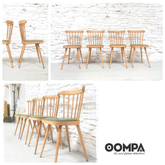 Chaises Vintage Baumann Modèle "740" Pieds Compas
