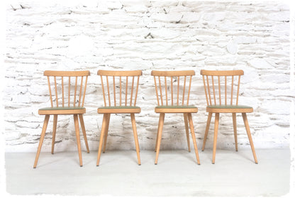 Chaises Vintage Baumann Modèle "740" Pieds Compas