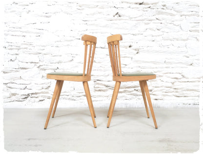 Chaises Vintage Baumann Modèle "740" Pieds Compas