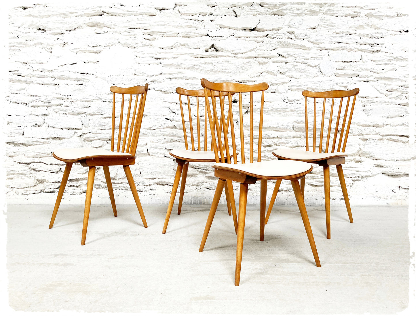 Chaises Bistrot Vintage Baumann Sonate Pieds Compas