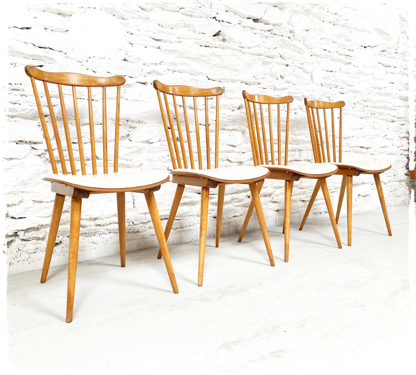 Chaises Bistrot Vintage Baumann Sonate Pieds Compas