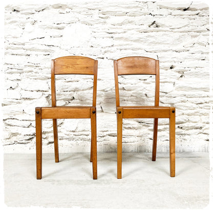 Paire de Chaises Bistrot Vintage Stella Années 30