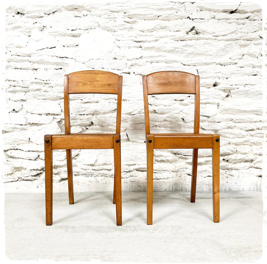 Paire de Chaises Bistrot Vintage Stella Années 30