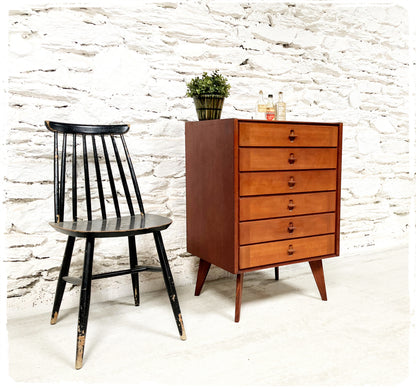 Commode Chiffonnier Vintage Pieds Compas Krakowskie Fabryki Mebli