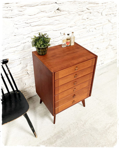 Commode Chiffonnier Vintage Pieds Compas Krakowskie Fabryki Mebli