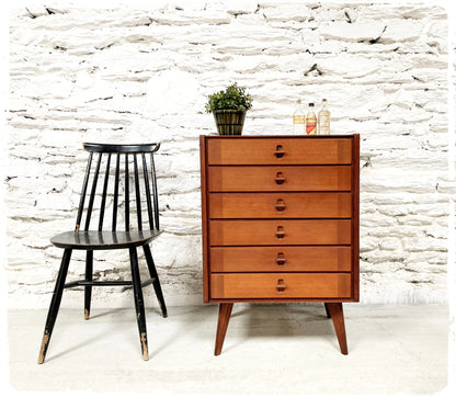 Commode Chiffonnier Vintage Pieds Compas Krakowskie Fabryki Mebli