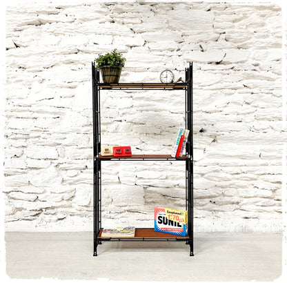 Étagère Petite Bibliothèque Vintage en Métal et Bois Style String