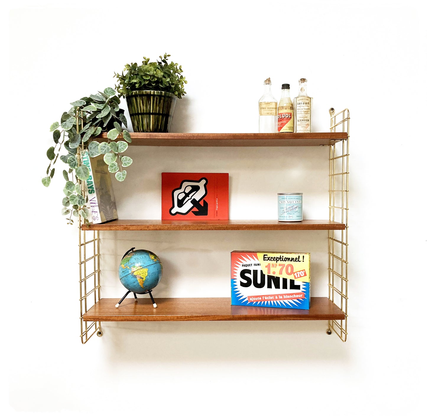 Grande Étagère Murale Vintage Modulable Style String