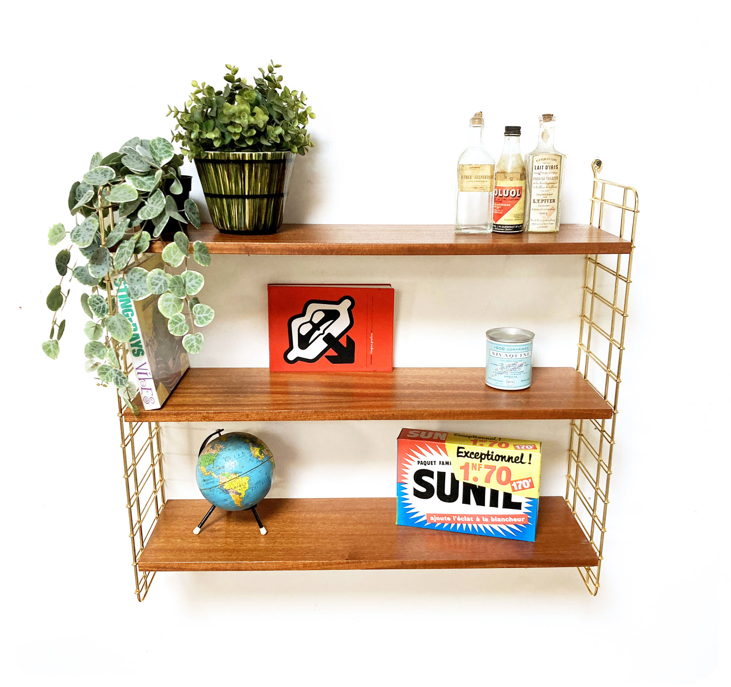 Grande Étagère Murale Vintage Modulable Style String