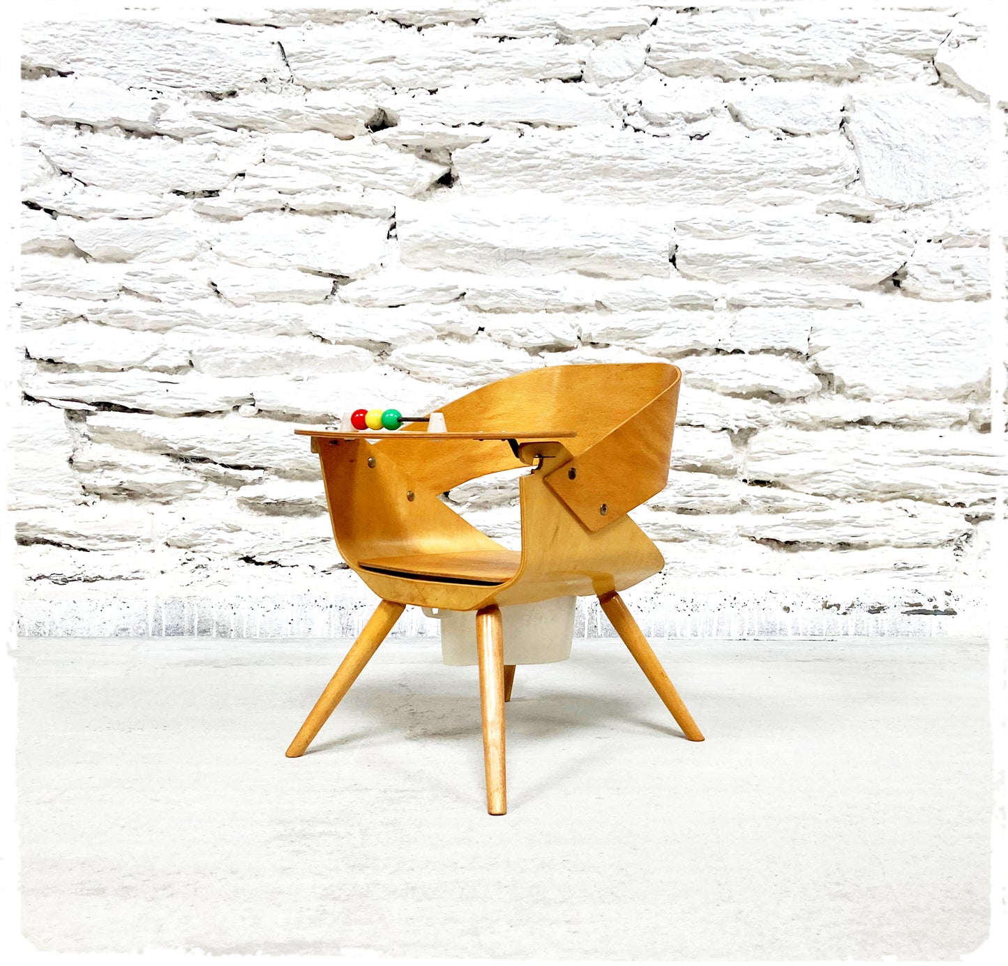 Fauteuil Enfant Vintage Baby Coquille Baumann Pieds Compas