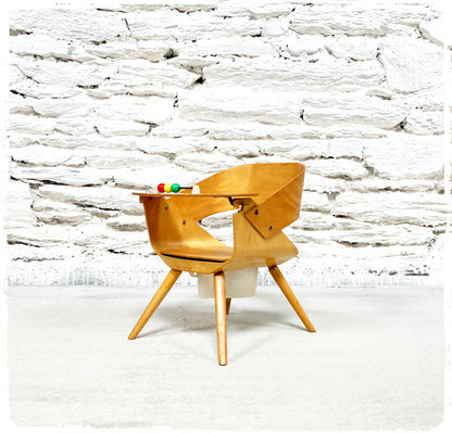 Fauteuil Enfant Vintage Baby Coquille Baumann Pieds Compas