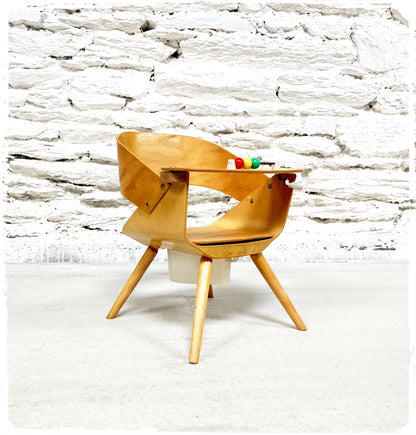 Fauteuil Enfant Vintage Baby Coquille Baumann Pieds Compas
