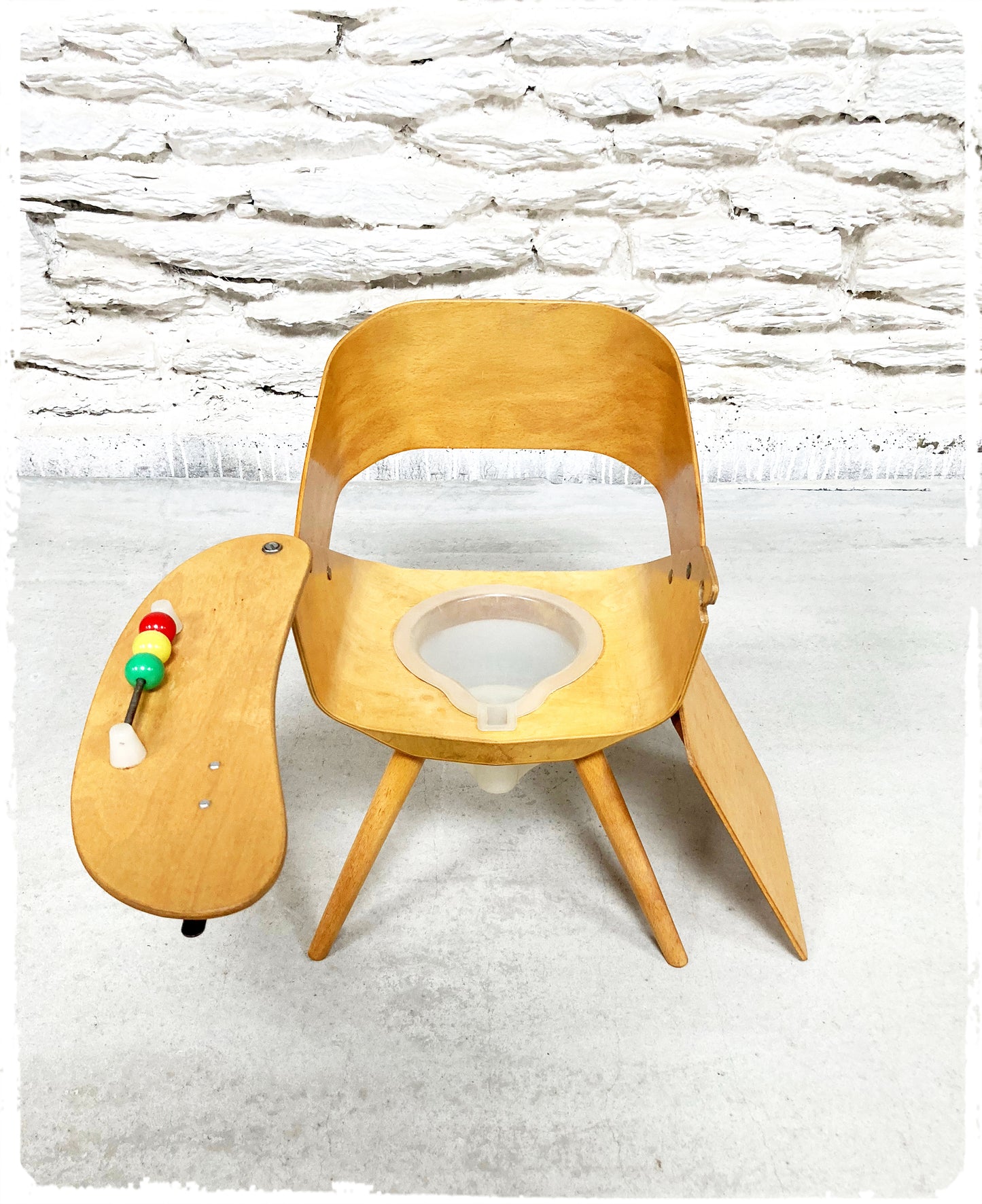Fauteuil Enfant Vintage Baby Coquille Baumann Pieds Compas