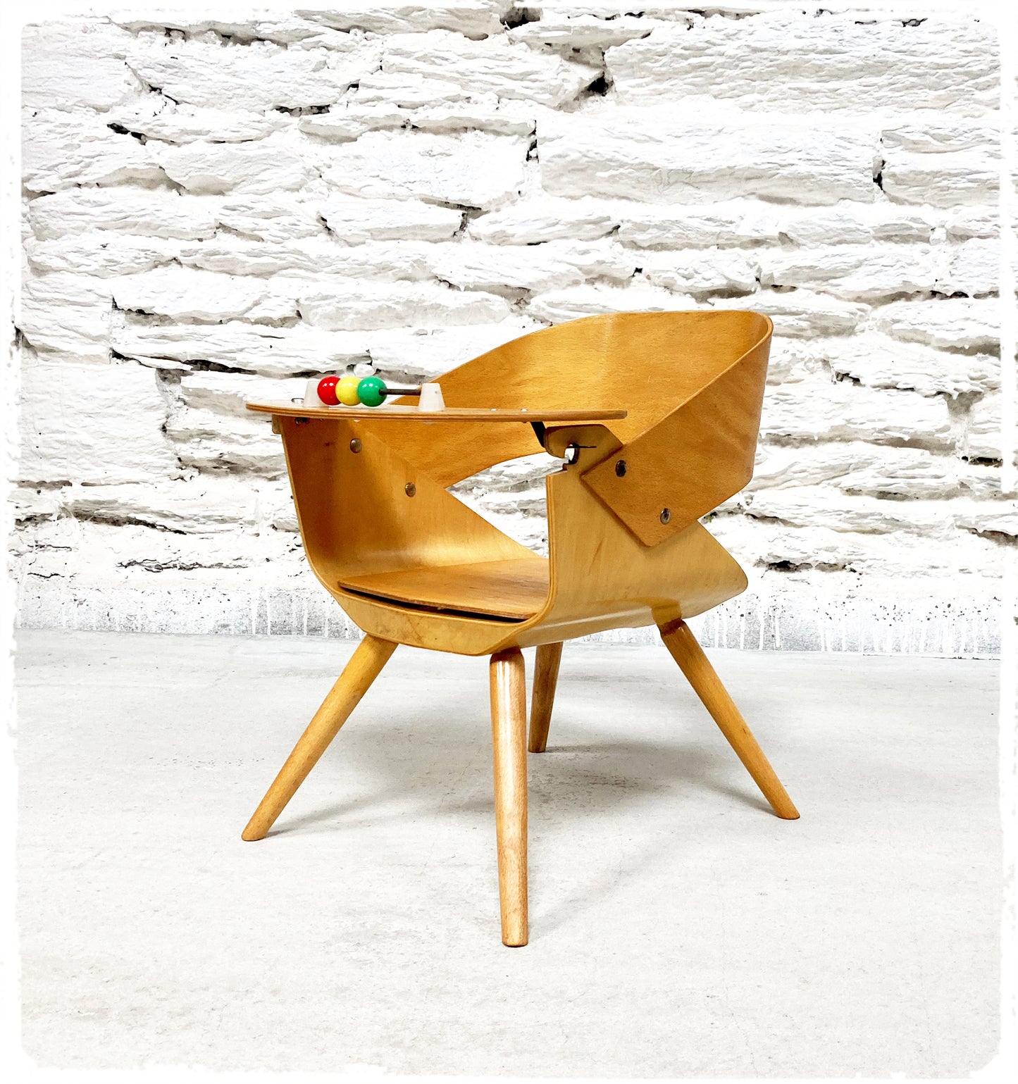 Fauteuil Enfant Vintage Baby Coquille Baumann Pieds Compas