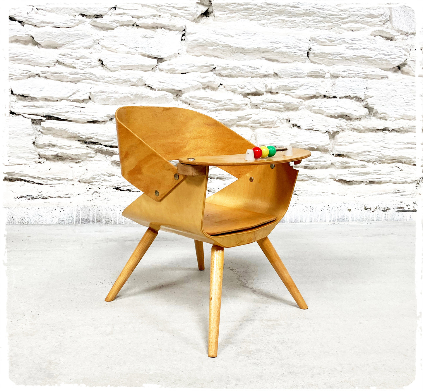 Fauteuil Enfant Vintage Baby Coquille Baumann Pieds Compas