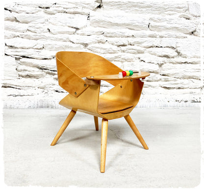 Fauteuil Enfant Vintage Baby Coquille Baumann Pieds Compas