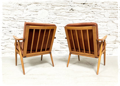 Fauteuil Vintage Thonet Accoudoirs Boomerang Pieds Compas