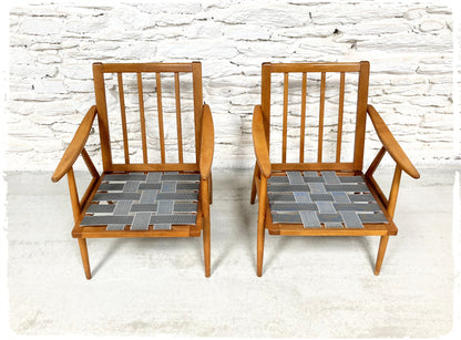 Fauteuil Vintage Thonet Accoudoirs Boomerang Pieds Compas