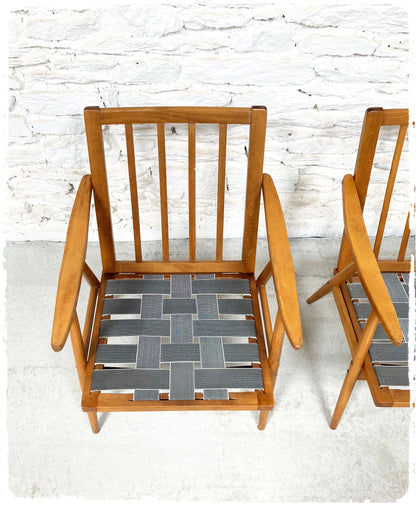 Fauteuil Vintage Thonet Accoudoirs Boomerang Pieds Compas