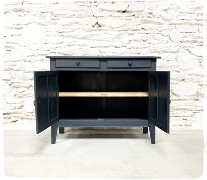 Grand Buffet Parisien Bas Vintage Gris Foncé