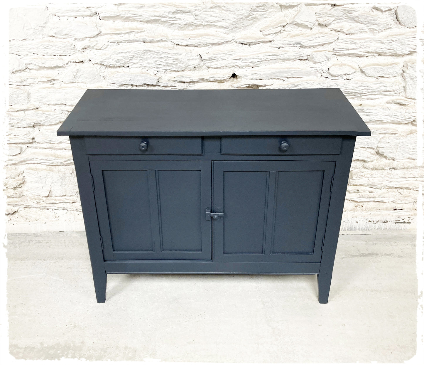 Grand Buffet Parisien Bas Vintage Gris Foncé