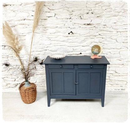 Grand Buffet Parisien Bas Vintage Gris Foncé