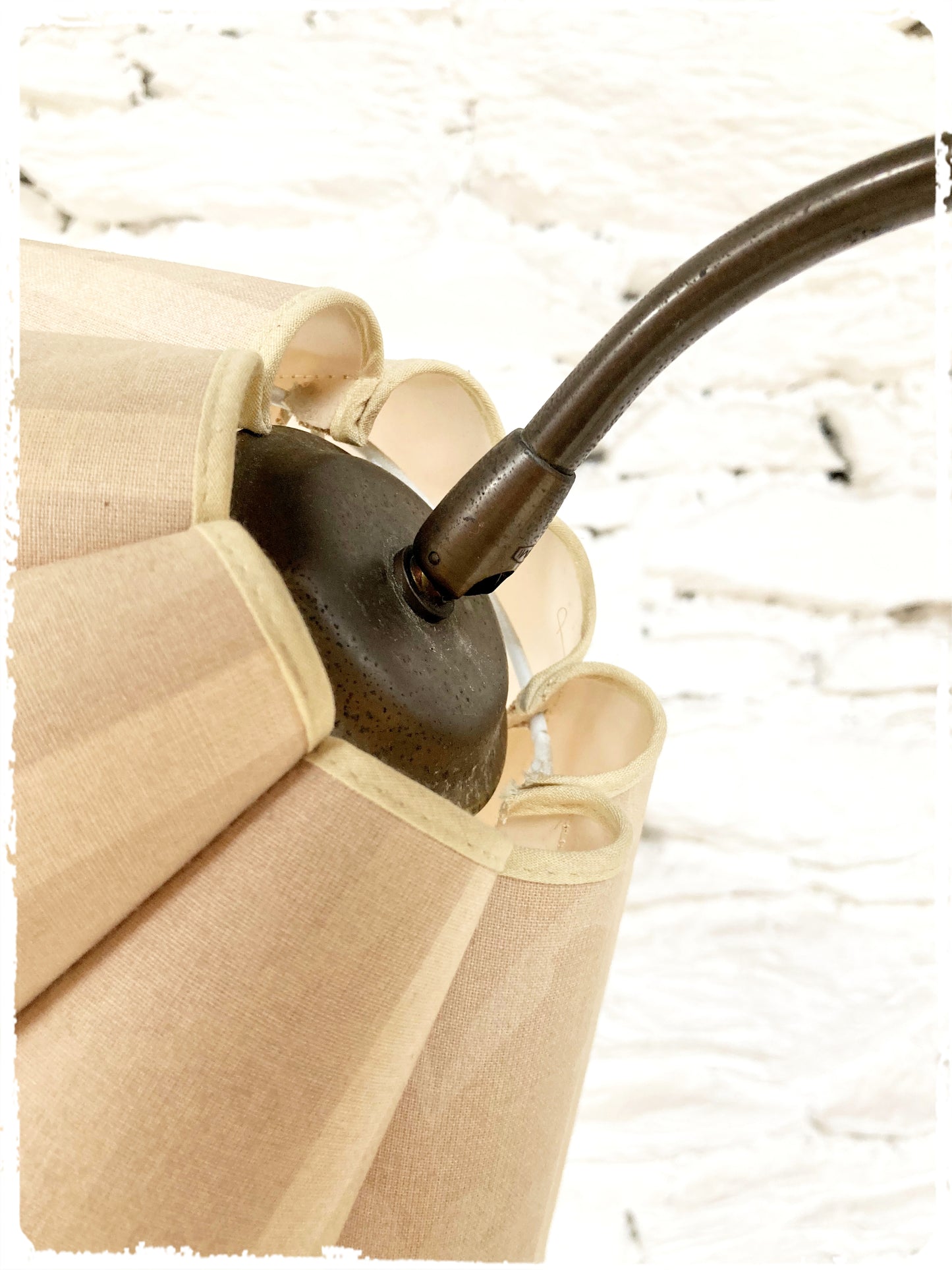 Lampadaire Liseuse Vintage Laiton Abat Jour Fleur