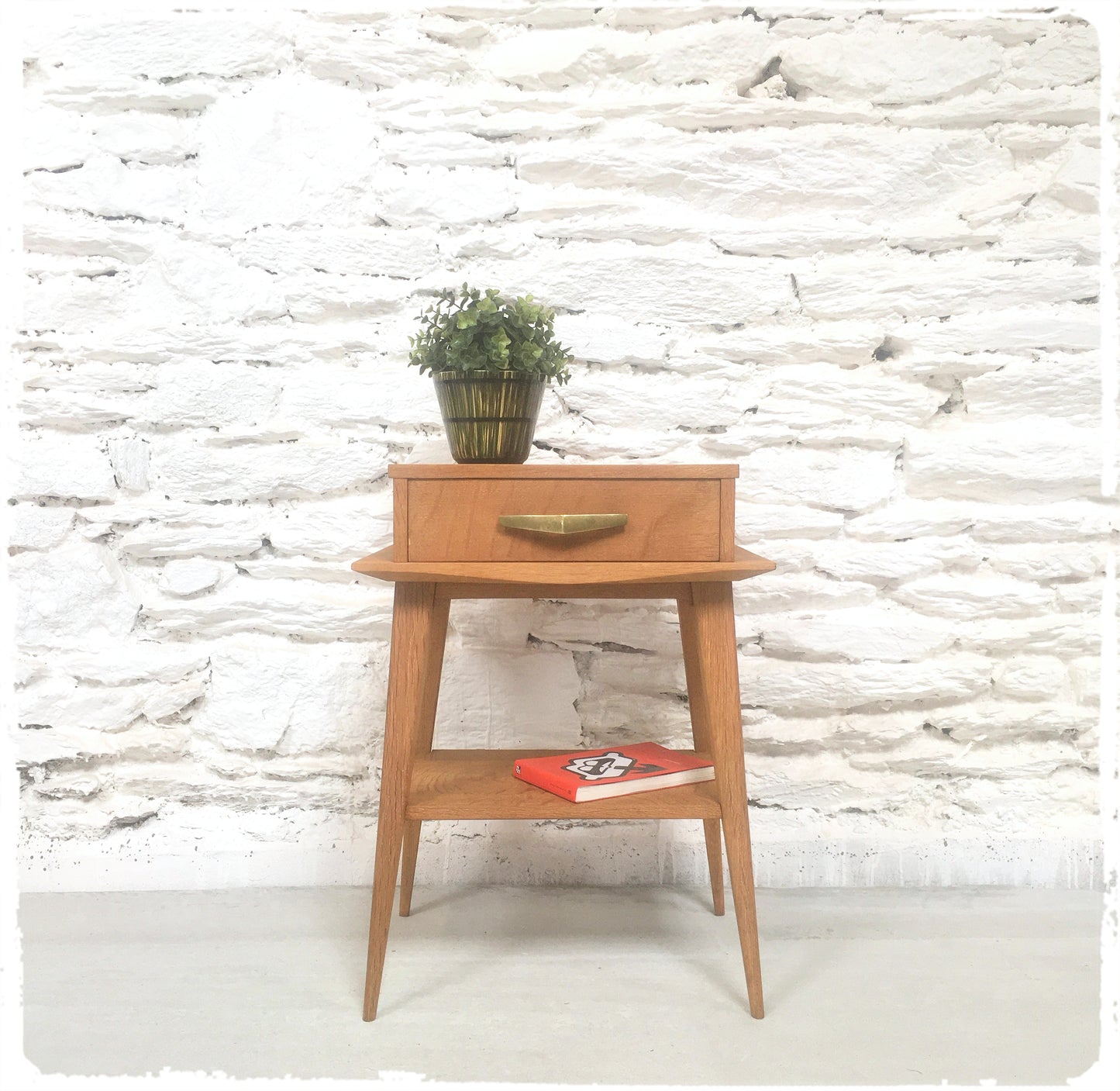 Meuble d'Appoint Vintage Pieds Compas Design Reconstruction