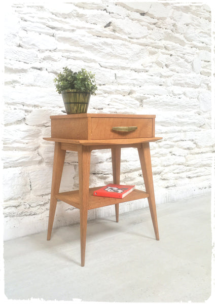 Meuble d'Appoint Vintage Pieds Compas Design Reconstruction