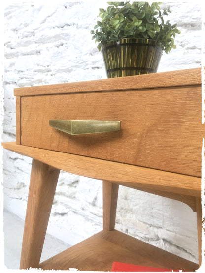 Meuble d'Appoint Vintage Pieds Compas Design Reconstruction