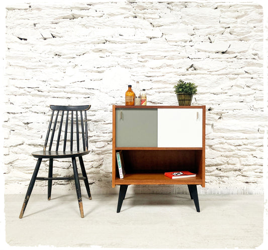 Meuble d'Appoint Rangement Vintage Pieds Compas