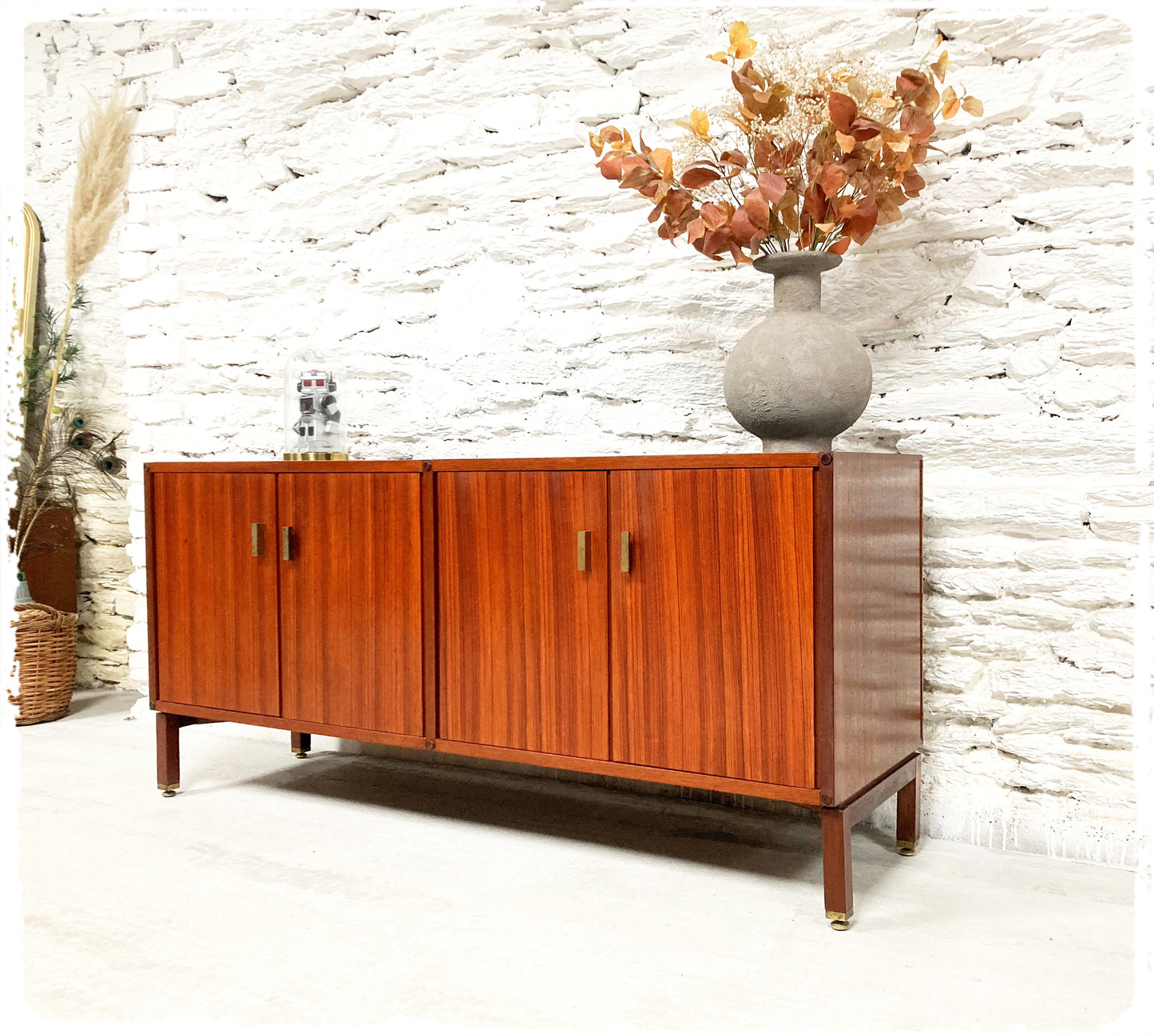 Petite Enfilade Buffet Bas Vintage en Acajou