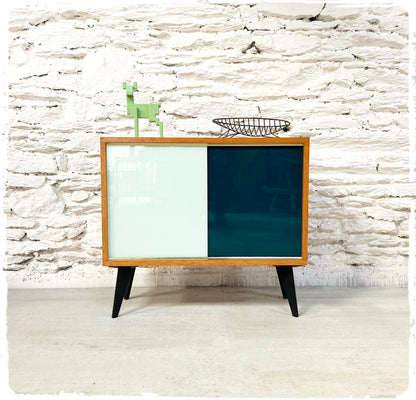 Meuble d'Appoint Rangement Vintage Pieds Compas Revisité