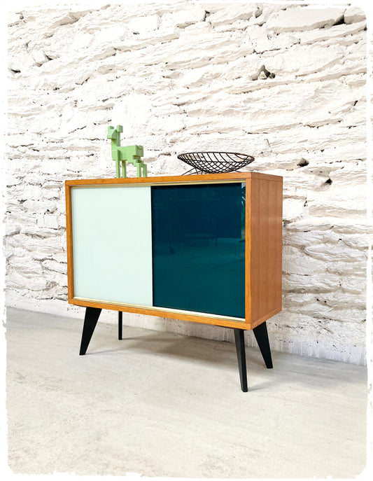 Meuble d'Appoint Rangement Vintage Pieds Compas Revisité