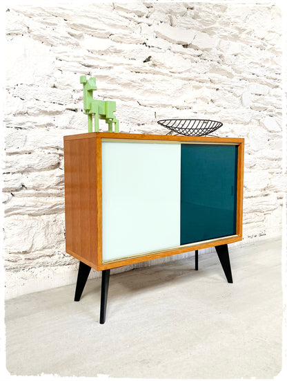 Meuble d'Appoint Rangement Vintage Pieds Compas Revisité