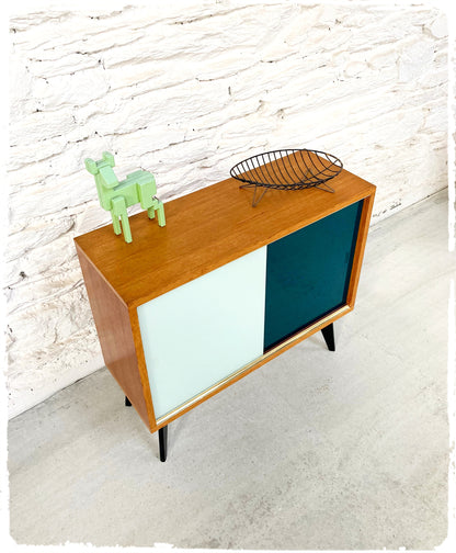 Meuble d'Appoint Rangement Vintage Pieds Compas Revisité