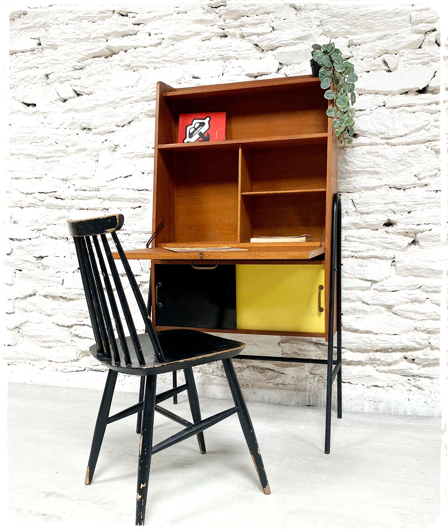 Secrétaire Rangement Vintage Style Hitier