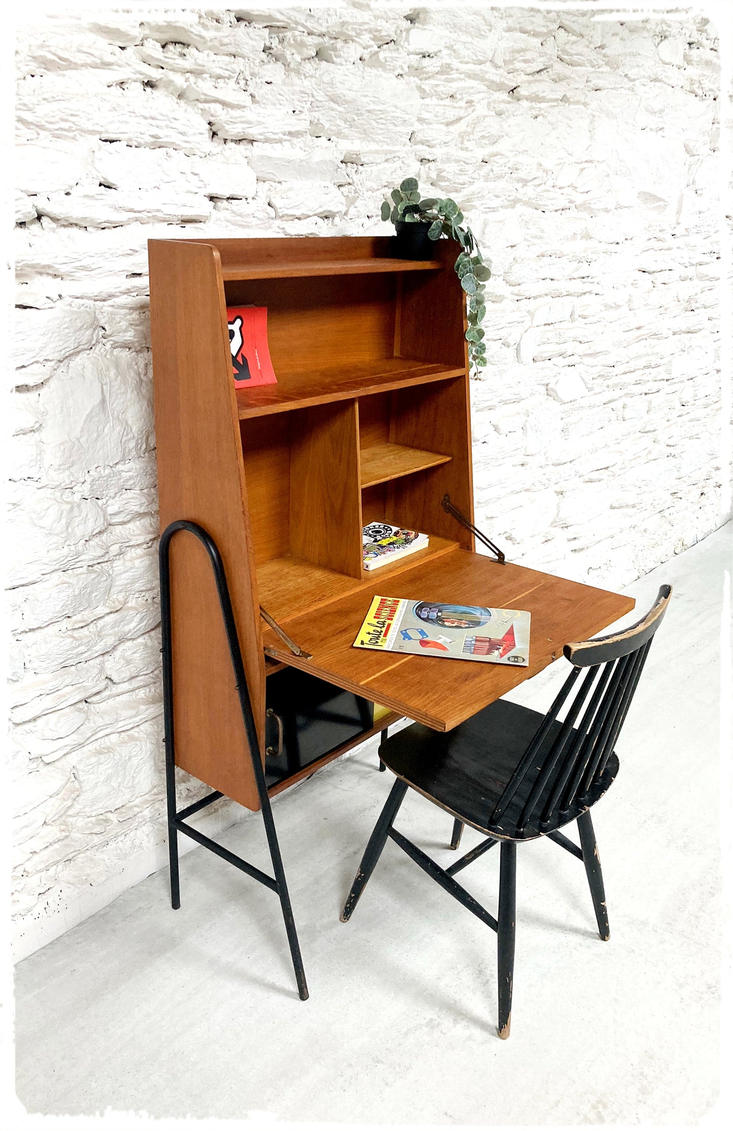 Secrétaire Rangement Vintage Style Hitier